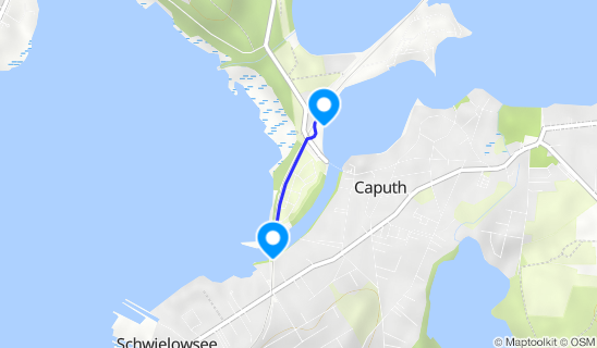 Kartenausschnitt Seebad Caputh 
